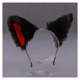 thumbnail image 1 of Diadema con orejas de gato de Lolita hecha a mano de pelo, accesorios para el cabello KC, tocado con orejas de bestia, horquilla con orejas de zorro, 1 of 5