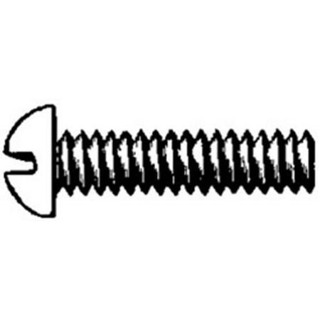 

Clipsandfasteners Inc 100 10-24 X 3/4 Slotted Round Head Machine Screw Zinc