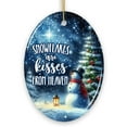 thumbnail image 7 of Snowflakes are Kisses from Heaven Christmas Ornament, Snowman in Magical Night Remembrance Gift, 7 of 7