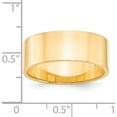 thumbnail image 3 of 14K Yellow Gold 14Ky 8mm Ltw Flat Band Size 10 Made In United States fll080-10, 3 of 5