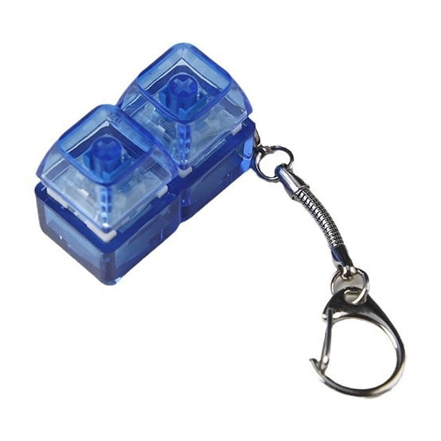 HUASHENG Bubble Base Four Button Clicky Mechanical Toy | Stim Toy Stress (Black Base Transparent Red Keycaps)
