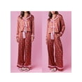 thumbnail image 2 of Michellecmm Women 2 Piece Pajamas Set Bow Print Tie Front Long Sleeves Shirt and Elastic Pants, 2 of 9