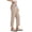 Beige, variant on Women's Petite Casual Pants with 3 Pockets 25" Ankle Golf Travel Pant Pull On Stretchy 7/8 Work Slacks Black L