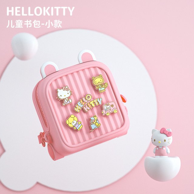 Mochila de viaje helloed a kitty para niños, bolsa de mensajero con patrón DIY, protección de cresta, mochila escolar para estudiantes de guardería
