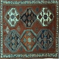thumbnail image 1 of Ahgly Company Indoor Square Persian Light Blue Traditional Area Rugs, 5' Square, 1 of 4