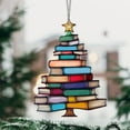 thumbnail image 4 of 3pcs Book Tree Card Catcher Ornaments, Christmas Tree Theme of Books, Book Lovers Club Gift, 4 of 8