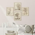 thumbnail image 3 of PixonSign Framed Wall Art Sketch Antique Tree Vintage Landscape Prints, Set of 4 Nature Wilderness Paintings, Minimalism Wall Décor, Adhesive Canvas Poster for Home Decor - 11"x14" Natural, 3 of 5