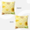 thumbnail image 3 of ZICANCN Yellow Blossom Spring Floral Throw Pillow Covers, Bed Couch Sofa Knit Decorative Pillow Covers for Living Room Farmhouse, 22"x22", 3 of 8
