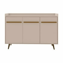Manhattan Comfort Bradley 4 Shelves Wood Buffet Stand in Off White