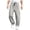 Grey, variant on OSOLU Men Versatile All Season Cargo Pants Pocket Hem Solid Color Plus Size Outdoor Trousers Workout Training Joggers Bottoms