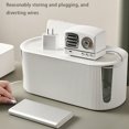 thumbnail image 2 of yingyy 1/2/3 Plug Board Bracket Wire Cable Organizer Power Case Home Dustproof Router Data Line Shelf for Household Tabletop White 1 Pc, 2 of 6