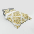 thumbnail image 3 of Ambesonne Damask Bedding Set 3 Pcs, Victorian Classical Lovers, Twin, Yellow and White, 3 of 3