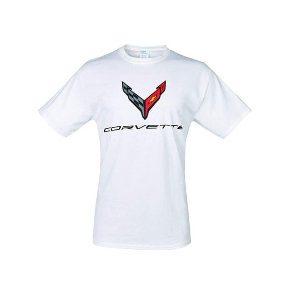 C8 Corvette Next Generation Carbon Flash T-Shirt Large, White