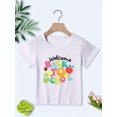 thumbnail image 2 of Welcome BACK to SCHOOL Pencil Apple Print Casual Short Sleeve Boys' T-Shirt, 2 of 7