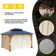 thumbnail image 3 of Mellcom 13' x 11' Solid Wood Gazebo, Outdoor Hardtop Gazebo with Curtains and Mosquito Netting, for Patio, Garden, Backyard Multi-color, 3 of 8