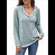 thumbnail image 1 of Sudadera con Capucha y Cuello en V para Mujer, de Larga, con Botones y Cordón, para y Otoño. Verde Oscuro XL, 1 of 10