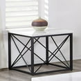 thumbnail image 2 of Steve Silver Skyler White Marble Top Square End Table, 2 of 5