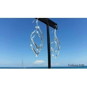 Sterling Silver Interlocking Diamond Spirals Earrings