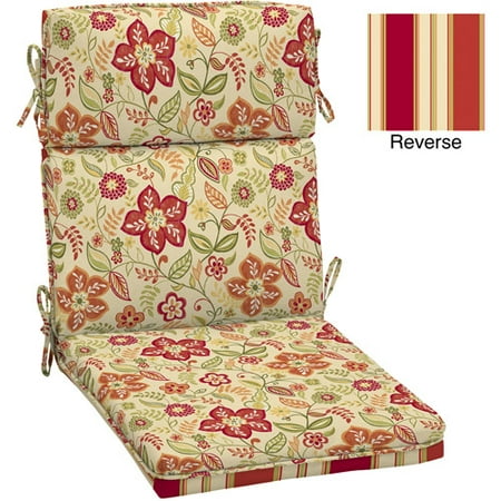 Better Homes and Gardens Dining Chair Outdoor Cushion, Pure Floral