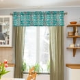thumbnail image 5 of Dreamtimes Flower Retro Art Ethnic Tiles Valance Curtains for Kitchen or Bathroom, 54x18in Valances Window Treatment Rod Pocket Drape Light Filtering Living Room Bedroom Decor, 5 of 6