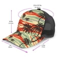 thumbnail image 3 of Picia Colorful Hawaii Palms Pattern Trucker Hat,Baseball Cap,Sun Protection Cap,Stylish Headwear,Leisure Cap,Outdoor Sports Cap, 3 of 7