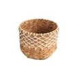 thumbnail image 3 of Eden Grace Handwoven Wicker Baskets, Twisted Weave with Macrame Accent - Round, Artisan Craftsmanship for Stylish Organization, 3 of 7