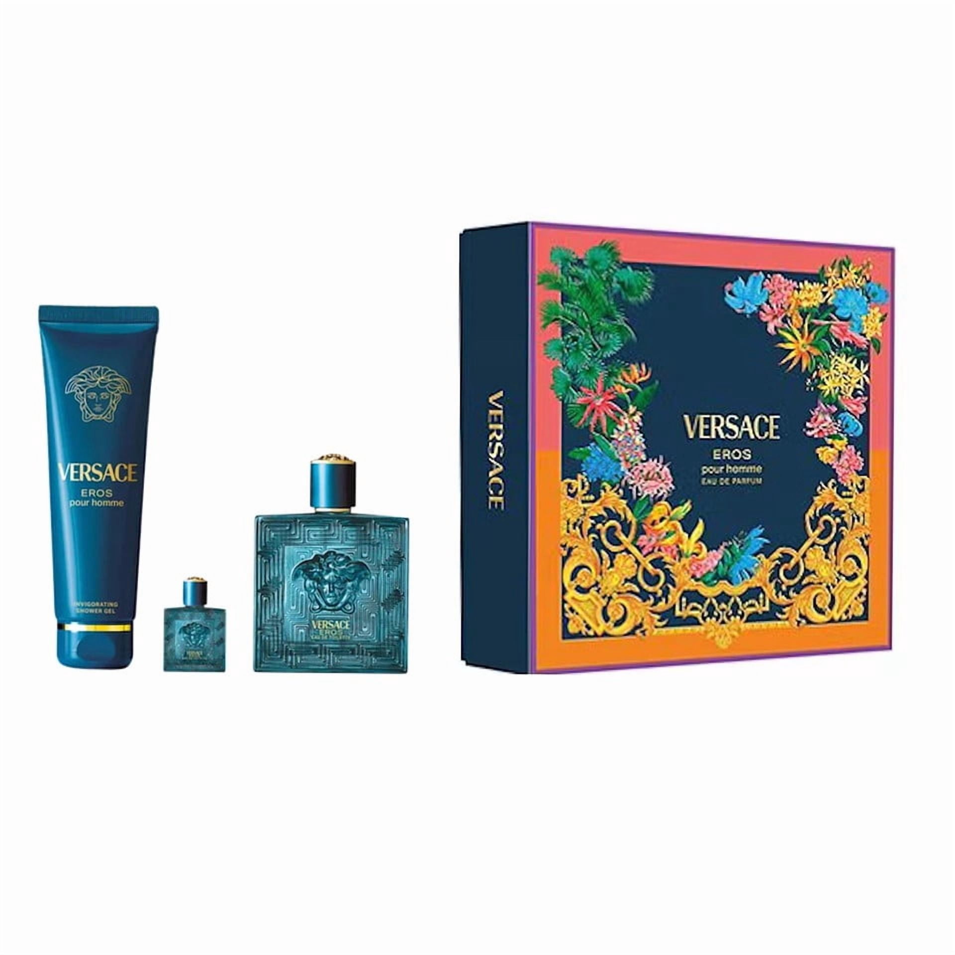 Versace Versace Eros , 3 Pc Gift Set 3.4oz Parfum Spray, 0.17oz