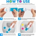 thumbnail image 4 of Toilet Gel, 60 Count 5 Kinds Of Scent Toilet Cleaner Bowl Gel Stamp Kit Air Freshener, 4 of 4
