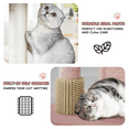 thumbnail image 5 of MoNiBloom 33" Flower Cat Tree for Indoor Cats, Compact Cat Tower with Condo, Scratching Posts, Flower Perch & Dangling Toys for Kittens & Small Cats, Cute Cat Furniture Stand, Pink, 5 of 8