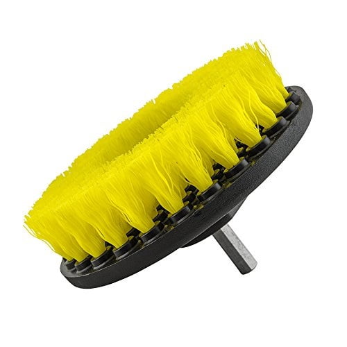 chemical guys acc_201_brush_md medium duty carpet brush with drill attachment, yellow Walmart