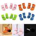 thumbnail image 2 of 4PCS Dog Shoes Outdoor Dog Foot Protectors AntiSlip Pet Hot Weather Shoes Running Shoes Reflective Small Dog Mesh Shoes, 2 of 9