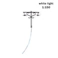 thumbnail image 4 of Wosthever Luces de diseño de modelo, lámparas de jardín al aire libre de cabezas, escala, Mini poste de luz en miniatura, patios, , tren, Artesanía Negro (1:150) (Blanco), 4 of 6