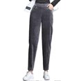thumbnail image 2 of Stylish Women's Harem Pants Elasticated Waist Straight-leg Trousers for Shopping Dating, 2 of 5