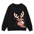 thumbnail image 4 of Sweat à Manches Longues pour Filles, Col Rond, Imprimé Lettres, Blouse Légère, Haut Décontracté Confortable, Chandail à Capuchon pour Enfants, 4 of 6