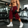 thumbnail image 6 of QSXADF Men's Capris Elastic Waist Drawstring Shorts Drawstring Pocket Sweatpants Elastic Waist 3/4 Length Gym Joggers Athletic Daily Mens Casual Trousers, 6 of 6
