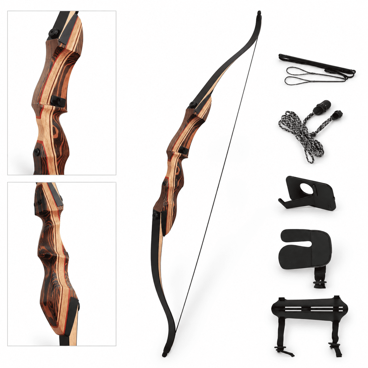 62 Raptor Recurve Bow Right Hand 30.0 Pounds Adult Archery Practice Target