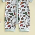 thumbnail image 5 of larppty Baby Boy Summer Outfit Newborn Mallard Duck Deer Romper Zipper Onesie Jumpsuit Overalls Camo Hunting Clothes（Blue， 3-6 Months）, 5 of 5