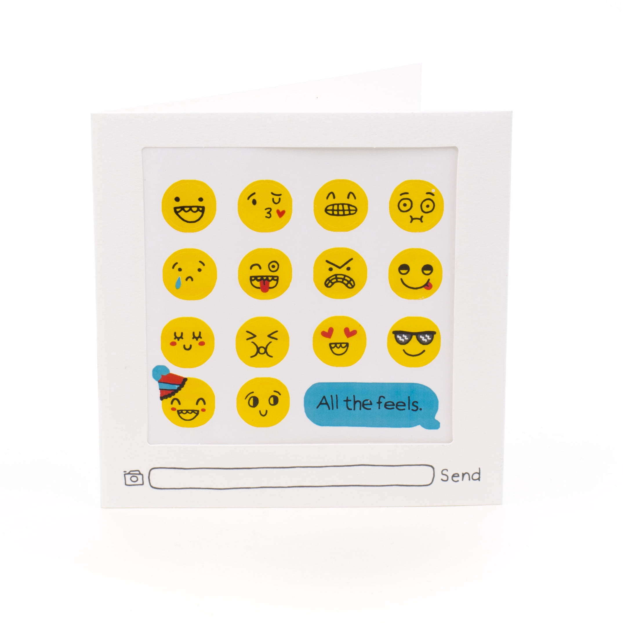 (2 pack) Hallmark Studio Ink Birthday Card (Emoji Stickers)