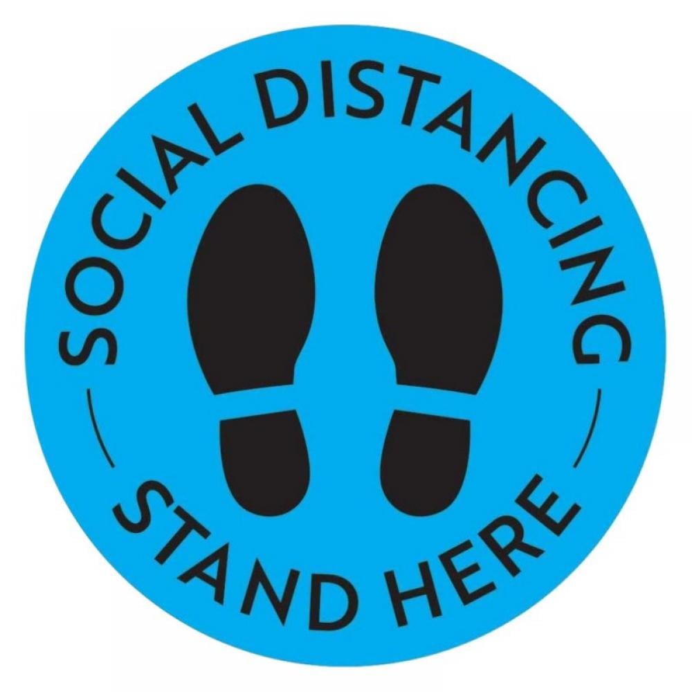 Funny Keep Your Distance Floor Safety Markers Anti-slip Sticker Shop Signs Decal 