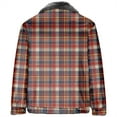 thumbnail image 6 of DDAPJ pyju Mens Sherpa Lined Sweatshirt Jackets 2023 Clearance,Plaid Graphic Button Down Shirt Jacket Lightweight Truck Jackets Thick Warm Winter Lapel Coat with Pockets, 6 of 7