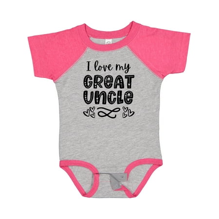 

Inktastic I Love My Great Uncle with Hearts Gift Baby Boy or Baby Girl Bodysuit