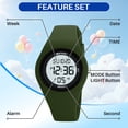 thumbnail image 5 of SKMEI Digital Watch Outdoor Sport Multifunction Watches Waterproof Chronograph with Alarm Luminous for Teens Students Ages 5-16, 5 of 9