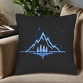 thumbnail image 5 of Set of 2 18x18in Throw Pillow Covers with Black Background Pine Trees Design Perfect for Couch Bed or Car, 5 of 8