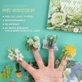 thumbnail image 4 of Flower Sticker, Scrapbooking Supplies for Adult Junk Journal 50 Sheets, Transparent Stickers and Material Paper Green,1 * Flower Sticker set,Green, 4 of 6