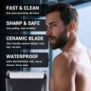 NEXPURE Body Hair Trimmer for Men, Groin Trimmer, Mens Pubic Hair Trimmer, Wet/Dry Shaver Groomer, with LED Light, IPX5 Waterproof