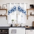 thumbnail image 2 of Blue Blooms Floral Kitchen Curtains Window Panels, Farmhouse Spring Flowers Botanical Insulated Window Treatment Curtain, Grommet Curtains for Bedroom/Living Room/Bathroom, 2 Piece 27.5"Wx39"L, 2 of 8