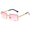 thumbnail image 2 of BELOVING Trendy Stylish Womens Rimless Sunglasses UV400 Protection Driving Travelling Gradient pink, 2 of 7