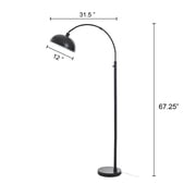 Better Homes & Gardens Black Finish Arch Dome Floor Lamp