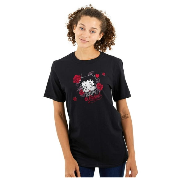 Betty Boop Romantic Rebel Flirt Women Plus Size Graphic Tee Tees Brisco Brands 4X
