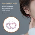 thumbnail image 3 of Sonducket Pendientes de cuero en forma de corazón, colgante de oreja, aro exagerado, pendiente colgante hueco, regalo del Día de San Valentín, favores Ropa, zapatos y accesorios Miscelánea tipo 4 Sonducket AP010114-04, 3 of 6